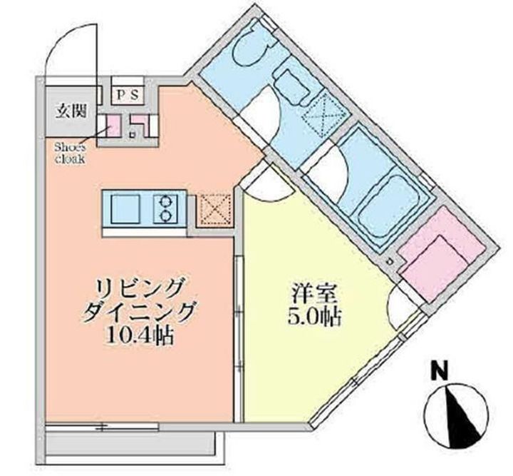 埼玉県所沢市東住吉(マンション)の賃貸物件の間取り