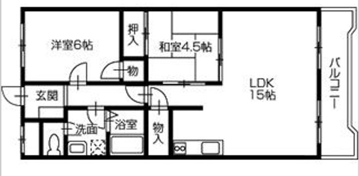 徳島県徳島市南佐古六番町(マンション)の賃貸物件の間取り