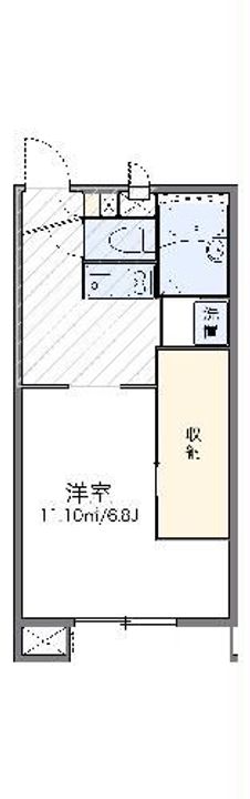 レオパレス渓-せせらぎ-の間取り