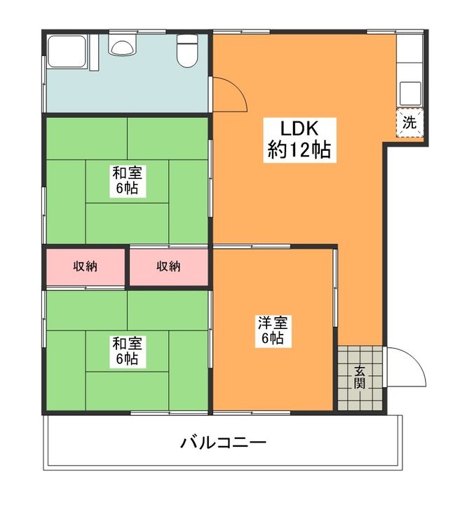コーポかおり荘の間取り