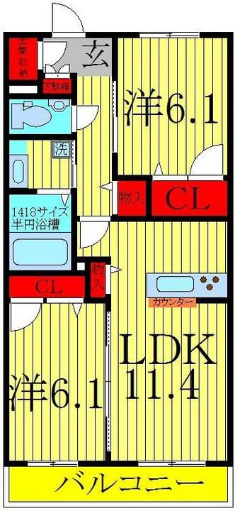 レジデンスヒルズの間取り