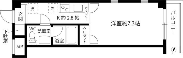 スカイフラッツ千川の間取り