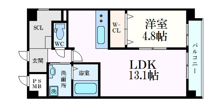 セレッソコート比治山公園の間取り
