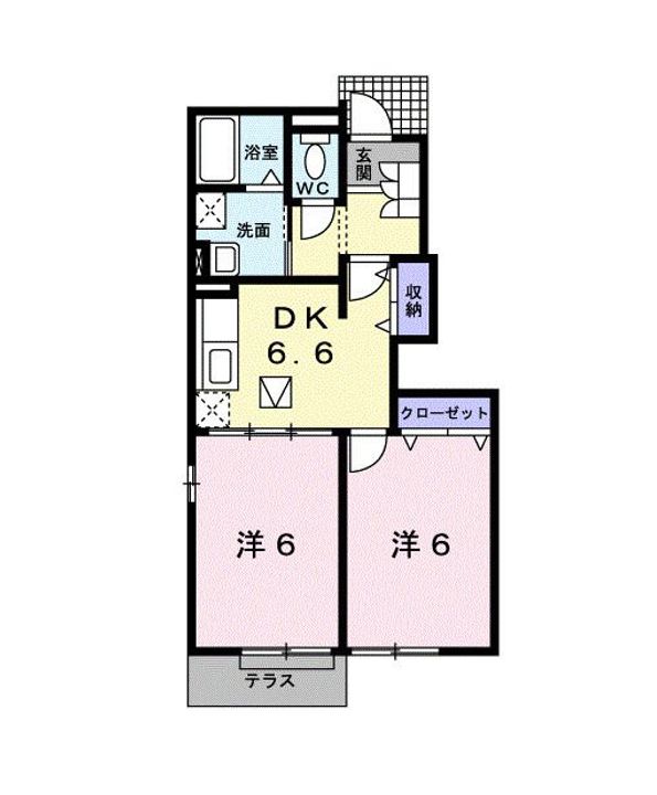 プラティーヌ総社Bの間取り