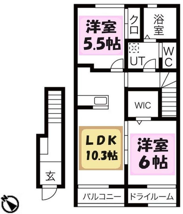 クラルテB棟の間取り