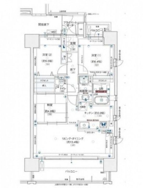 ポレスター野田屋町の間取り