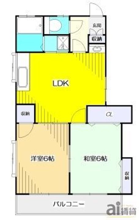 東京都小平市学園西町2(アパート)の賃貸物件の間取り