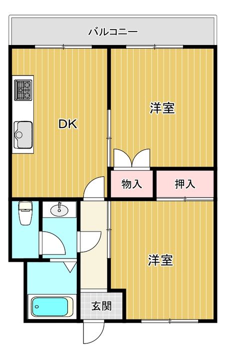 大阪府門真市柳町(マンション)の賃貸物件の間取り