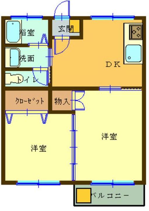 ハイツルナの間取り