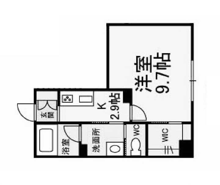 広島県福山市南手城町1(アパート)の賃貸物件の間取り