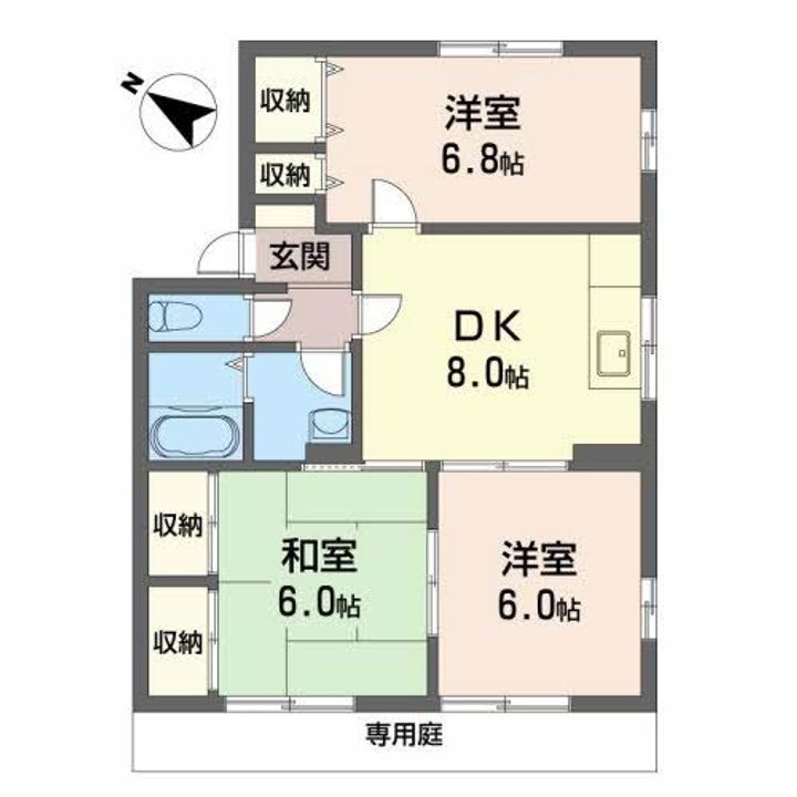 ファミール中筋Bの間取り