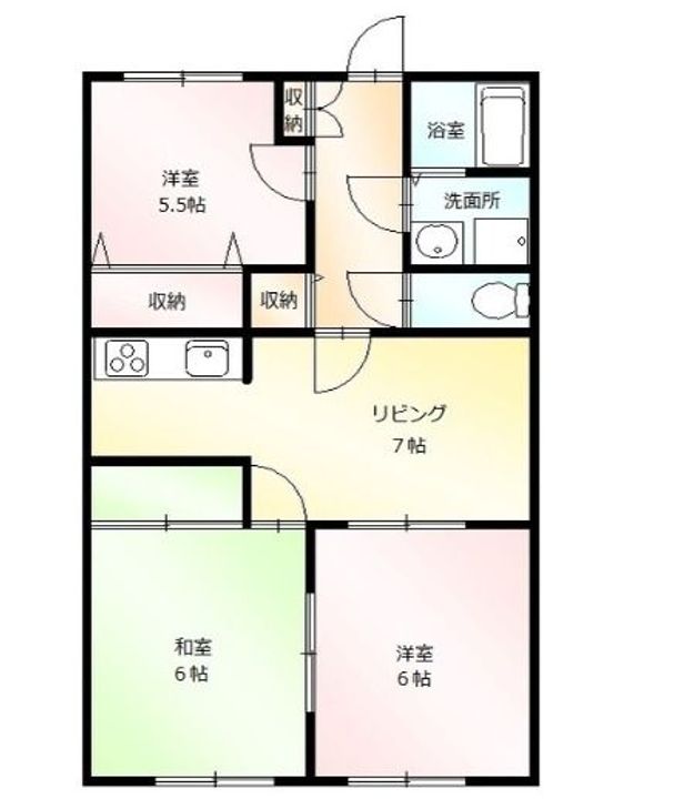 群馬県太田市東矢島町(マンション)の賃貸物件の間取り