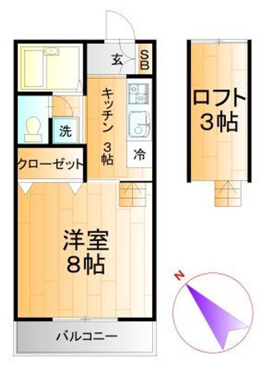 ToshiーHeights Bの間取り