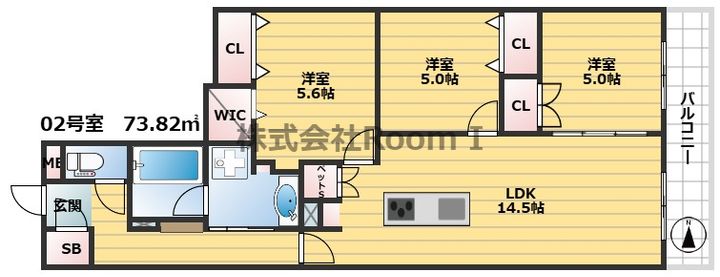 【ペット共生・ZEHマンション】Maison de Mine Nagaの間取り