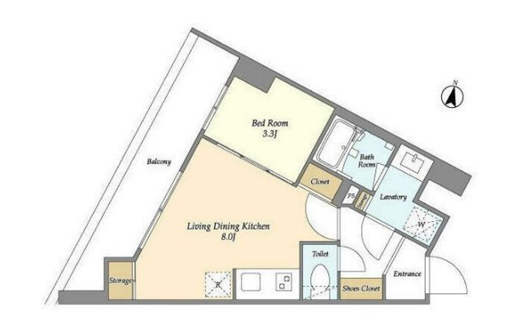 東京都足立区千住1(マンション)の賃貸物件の間取り
