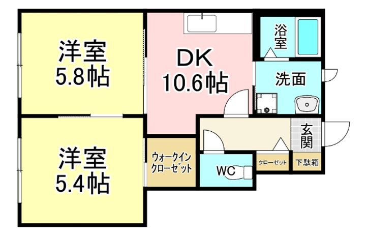 グリーンハイツ白野江の間取り
