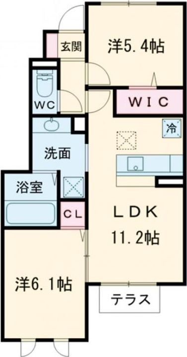 滋賀県守山市水保町(アパート)の賃貸物件の間取り