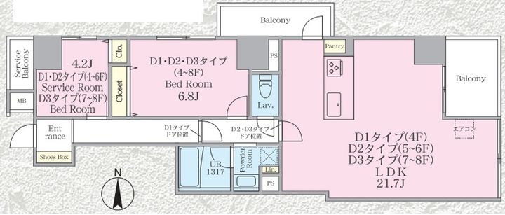 クロスゲート青葉台の間取り