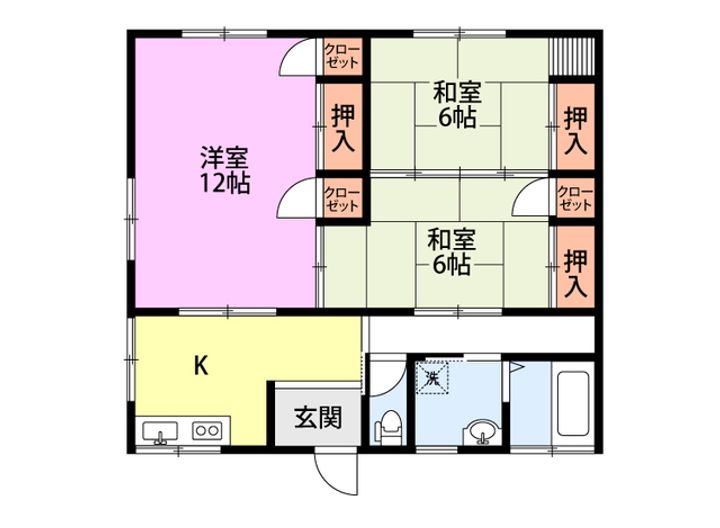 三和荘 B棟の間取り