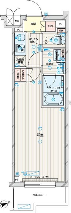 神奈川県川崎市中原区上小田中3(マンション)の賃貸物件の間取り