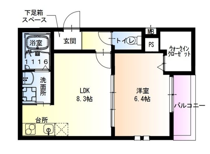 フジパレス堺北花田V番館の間取り