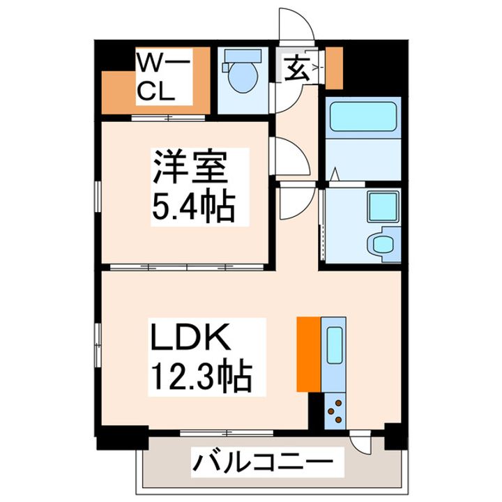 オーラ水前寺の間取り