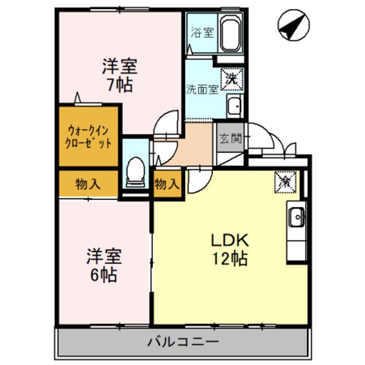 滋賀県野洲市久野部(アパート)の賃貸物件の間取り