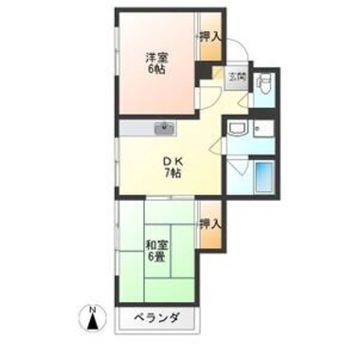 栃木県宇都宮市中央3(マンション)の賃貸物件の間取り