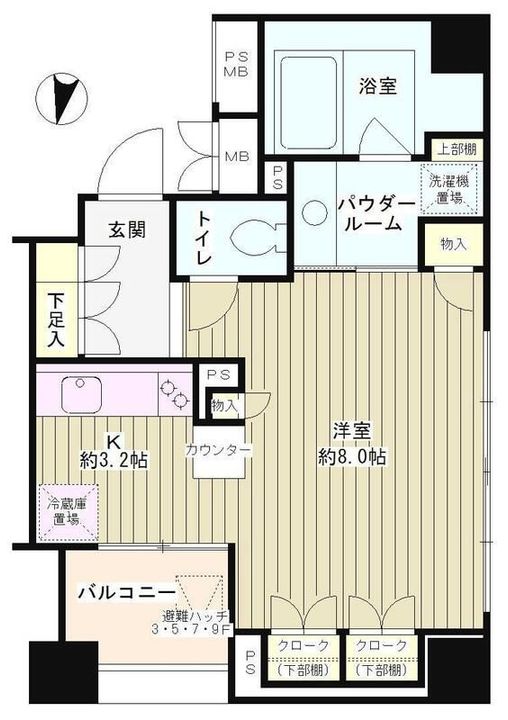 パークアクシス白金台南の間取り