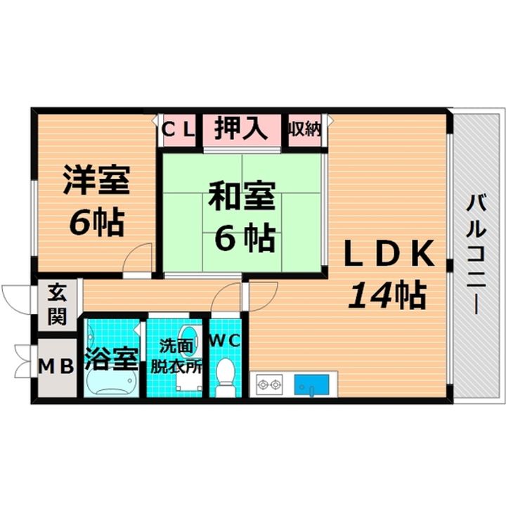 ISM大阪城公園の間取り