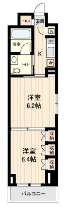 プラティーク清澄白河の間取り