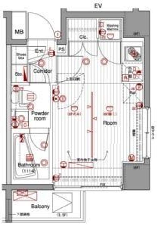 東京都品川区南大井5(マンション)の賃貸物件の間取り