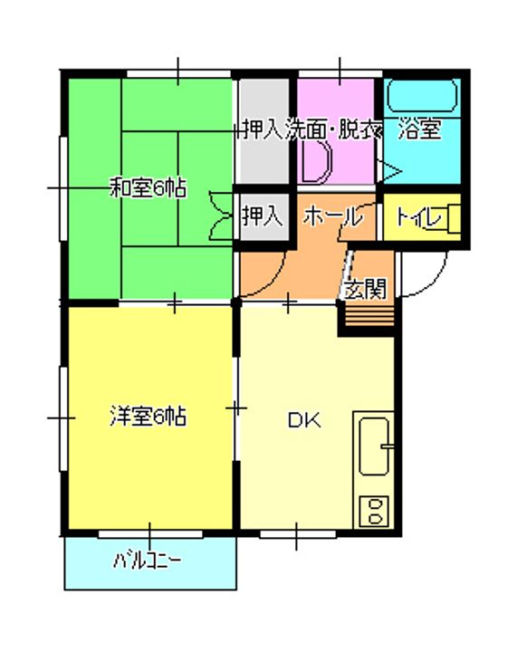 新潟県新潟市東区もえぎ野2(アパート)の賃貸物件の間取り