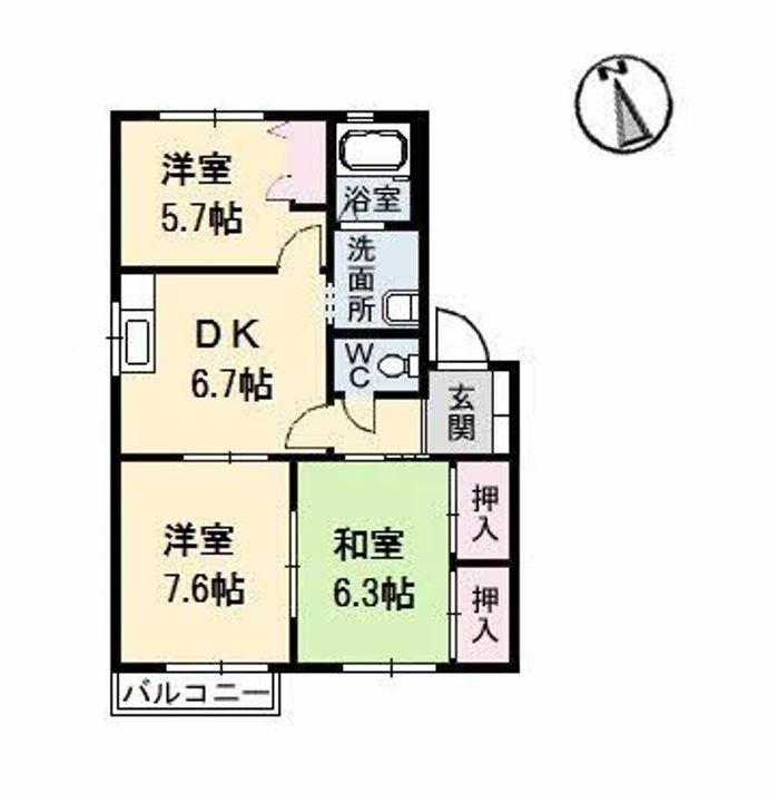 メゾントランキル A棟の間取り