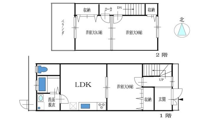 兵庫県尼崎市七松町1(一戸建)の賃貸物件の間取り