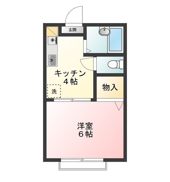 東京都府中市府中町1(アパート)の賃貸物件の間取り