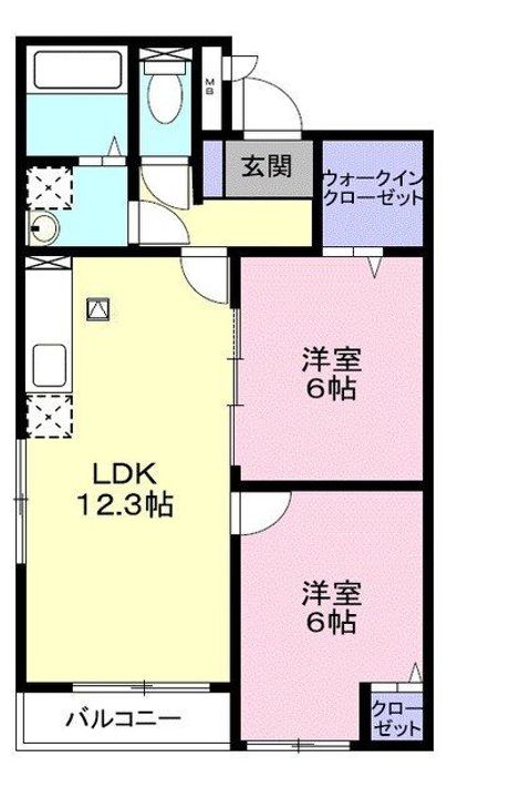 京都府南丹市園部町小桜町(アパート)の賃貸物件の間取り