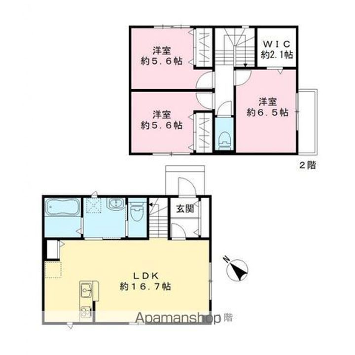 千葉県千葉市中央区仁戸名町(一戸建)の賃貸物件の間取り