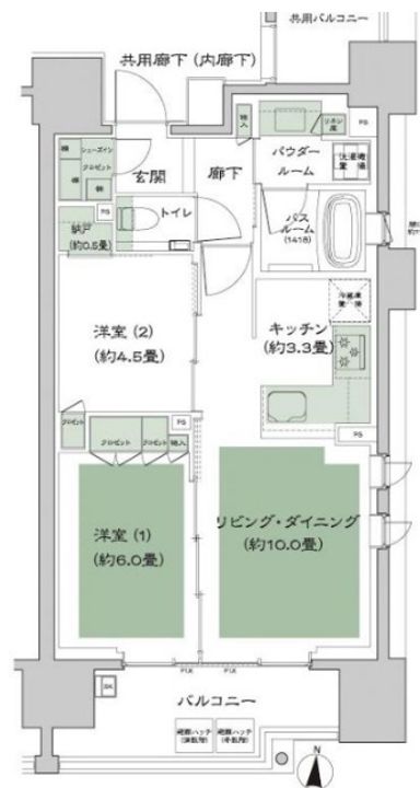 東京都文京区湯島3(マンション)の賃貸物件の間取り