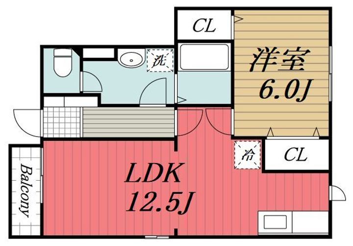 千葉県市原市山木(アパート)の賃貸物件の間取り