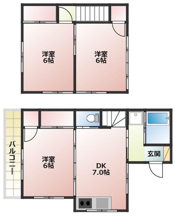 広島県広島市安佐北区口田1(一戸建)の賃貸物件の間取り