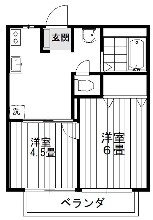 ハイツリベラルAの間取り