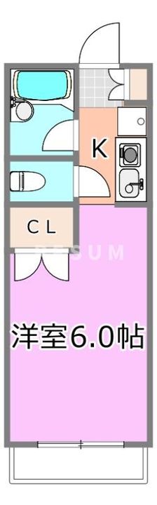 千葉県千葉市中央区南町3(アパート)の賃貸物件の間取り