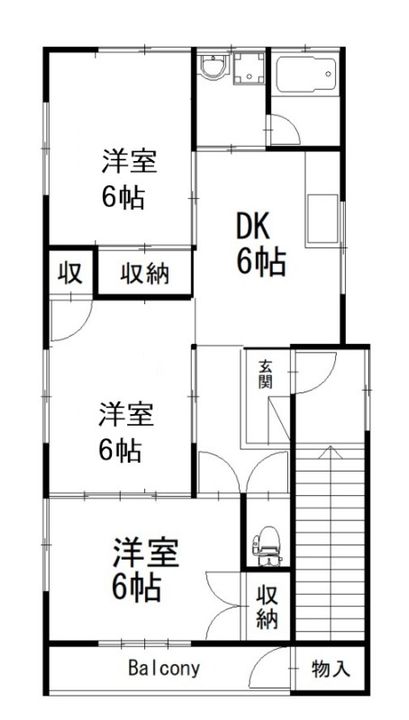 静岡県浜松市中央区佐藤2(アパート)の賃貸物件の間取り