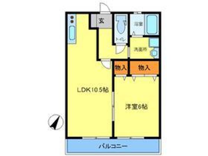 山梨県甲斐市西八幡(アパート)の賃貸物件の間取り