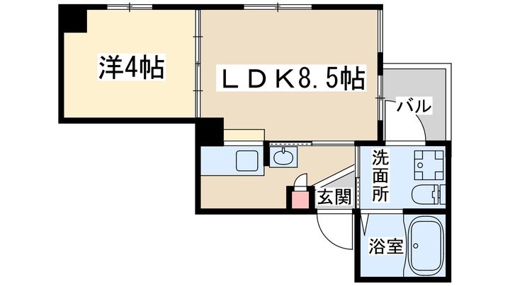大阪府大阪市北区南扇町(マンション)の賃貸物件の間取り