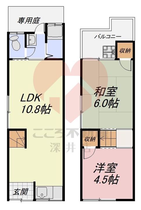 大阪府門真市上野口町(一戸建)の賃貸物件の間取り