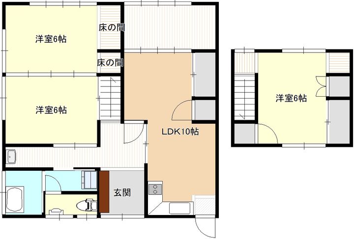 岡山県岡山市東区広谷(一戸建)の賃貸物件の間取り