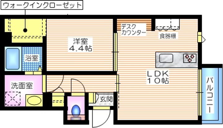 神奈川県横浜市神奈川区大口通(マンション)の賃貸物件の間取り