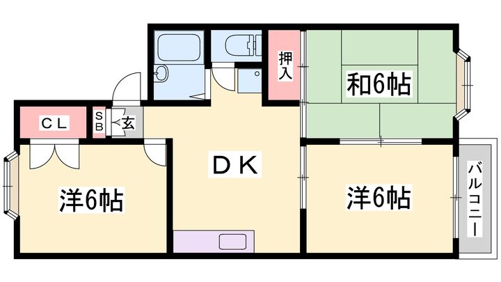 クイーンズコート東落合B棟の間取り
